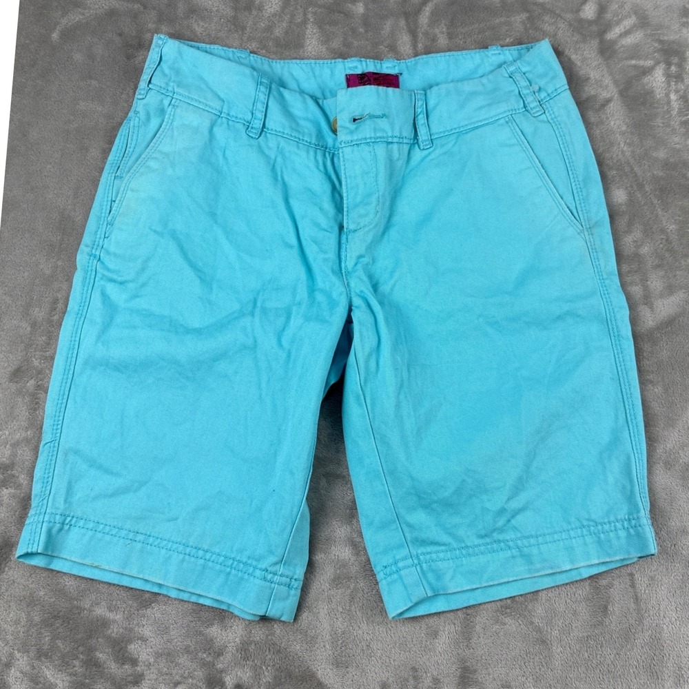 Personal Identity Woman's Turquoise Blue Cotton Chino Shorts